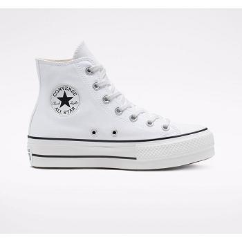 Converse Chuck Taylor All Star Platene Hi Biele - Damske Vysoké Tenisky